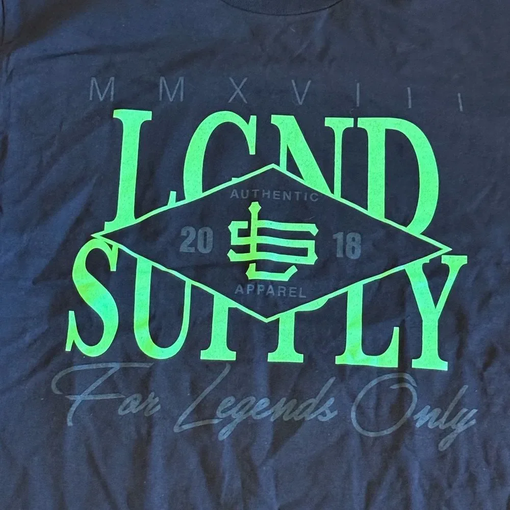 LGND Supply Co For Legends Only T-Shirt Black Large NWT